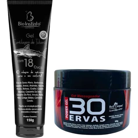 Kit Gel Ervas Power G Gel Cartilagem De Tubar O Ervas