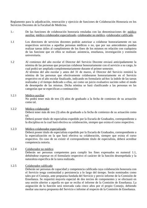 Pdf Reglamento Para La Adjudicaci N Renovaci N Y Ejercicio De Func