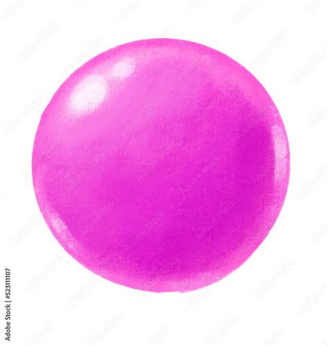 Bubble gum ball digital paint illustartion hand drawing Stock Illustration | Adobe Stock