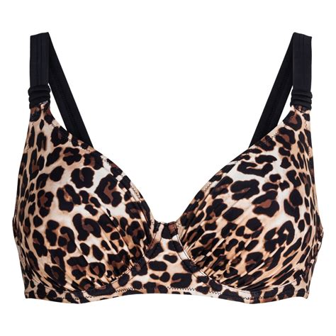 Fullcup Bikini Top med leopardprint Shop online på Sass dk