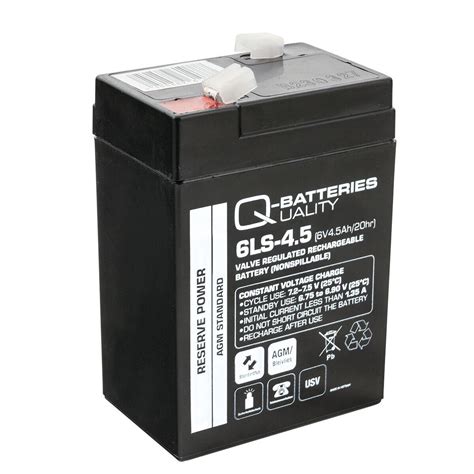 Q Batteries 6LS 4 5 6V 4 5Ah Blei Vlies Akku AGM VRLA EBay