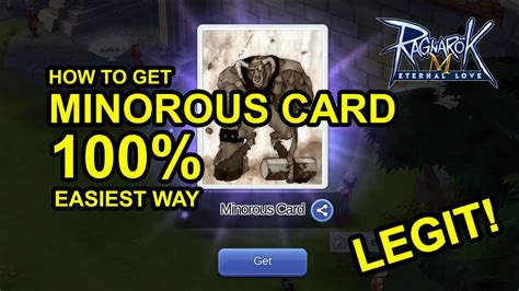 Ragnarok M Eternal Love How To Get Minorous Card Very Easy Way Youtube