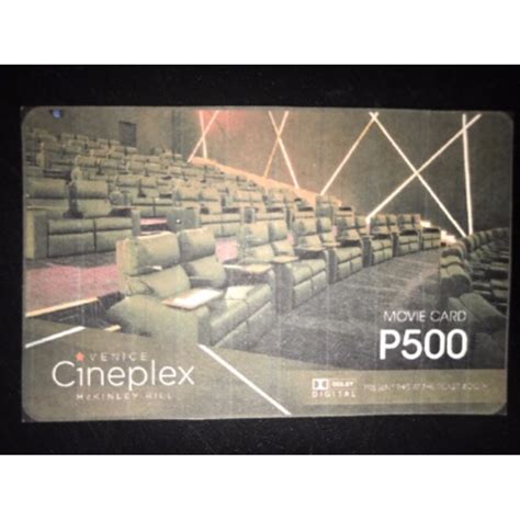 Venice Cineplex Movie Card Worth Php Tickets Vouchers Store