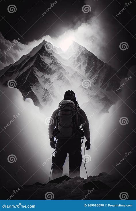 Climbing Mount Everest Stock Illustration Illustration Of Dramatic