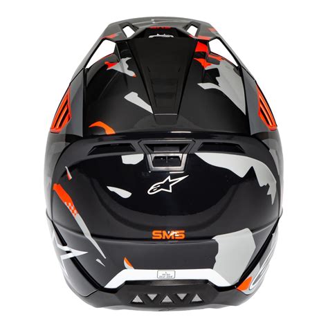 Casque Cross Alpinestars S M5 Rover Anthracite Rouge Fluo Gris