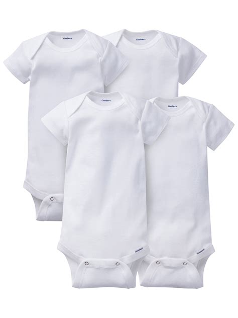 Gerber Newborn Baby Onesies Brand Organic Short Sleeve Bodysuits, 4 ...