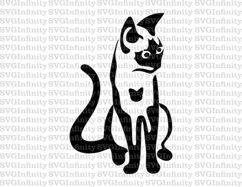 Siamese Cat SVG Funny Cat SVG Cute Cat Siamese Cat Clipart Etsy