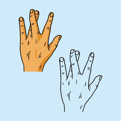 west side gang sign fingers hand drawn illustration 46524557 Vector Art