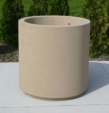 Concrete Cylinder Planter - Yard Art