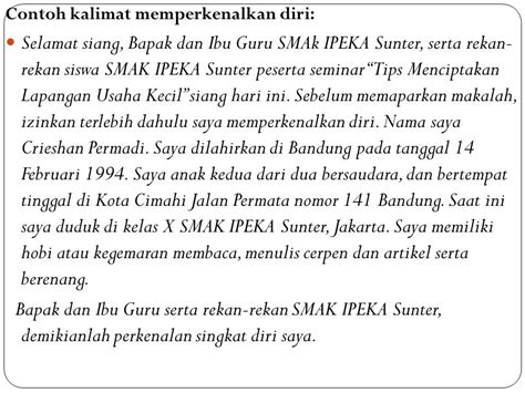 Contoh Perkenalan Diri Saat Interview Organisasi Kampus