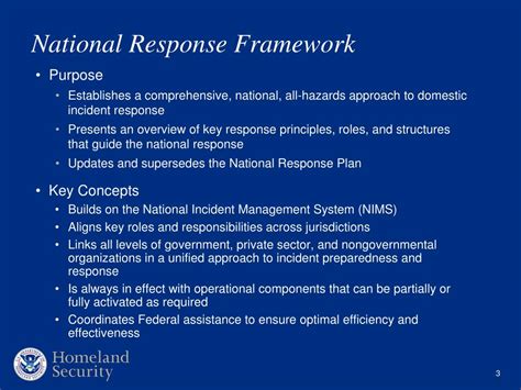 Ppt National Response Framework Powerpoint Presentation Free