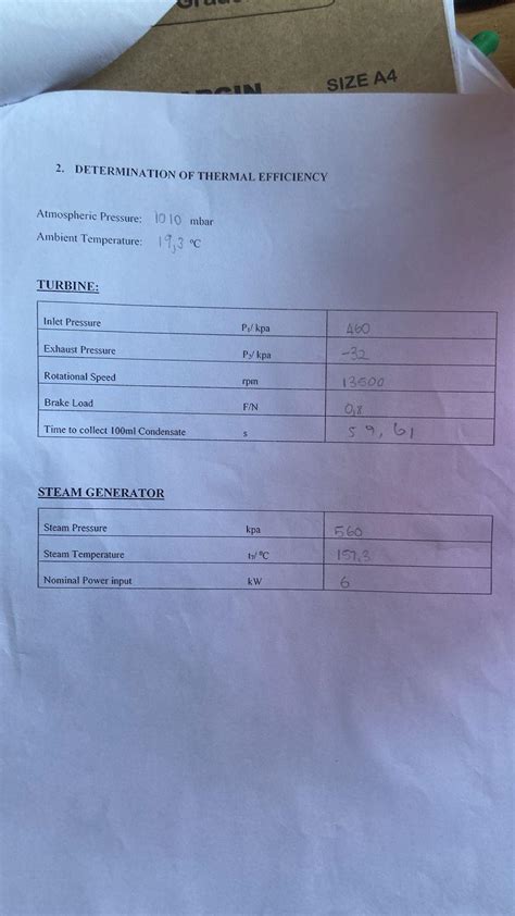 1. DETERMINATION OF ISENTROPIC EFFICIENCY To | Chegg.com