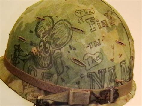 Vietnam Helmet Art Helmet Used In Vietnam With Original Graffiti On Helmet Cover Rat Fink