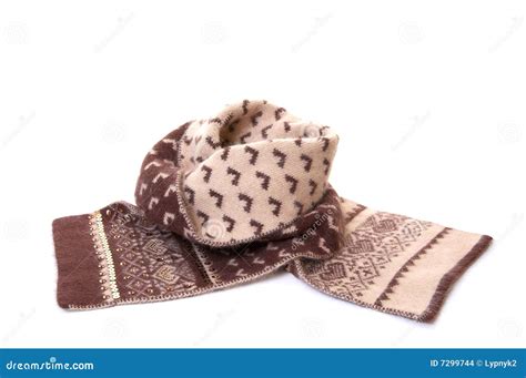 Warm Knitted Scarf Stock Photo Image Of Textile Scarf 7299744