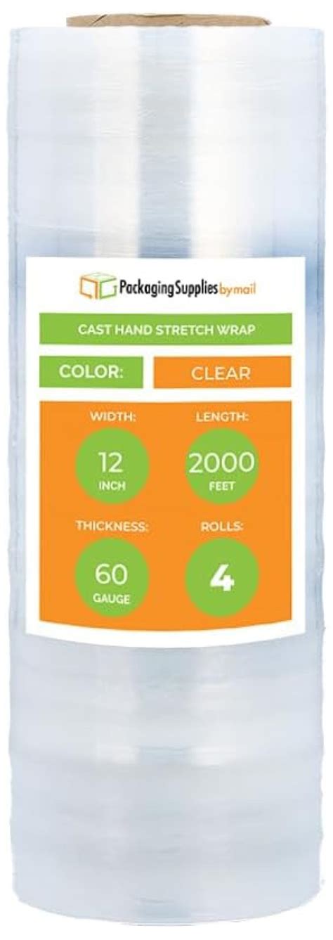 Psbm Stretch Wrap Pack Inch X Feet Gauge Clear Plastic