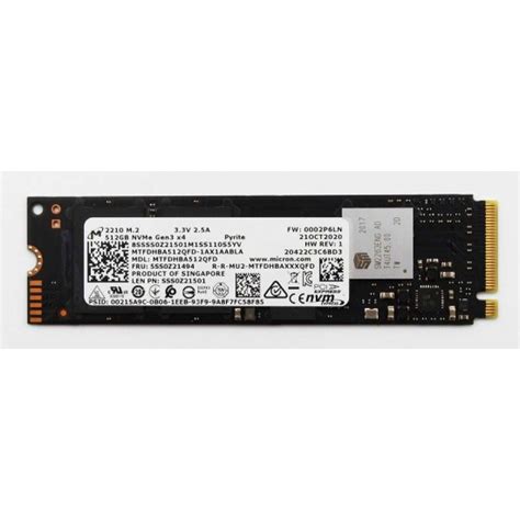 Ssd Laptop Micron 2210 M2 Gen3 X4 Nvme 512gb Mtfdhba512qfd Dpn