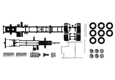 Herpa Fahrgestell Volvo FH LKW 3 achs Inhalt 2 Stück 084451