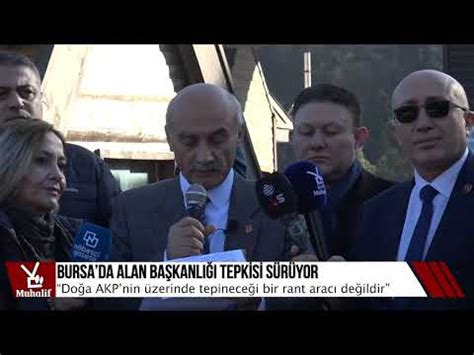 Bursada Alan Başkanlığı tepkisi sürüyor Doğa AKPnin üzerinde