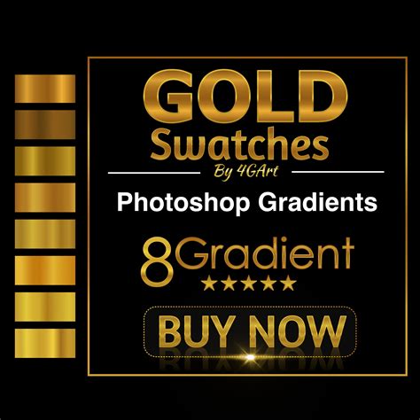 8 Gold Color Gradient for Photoshop and Photopea.com Photoshop ...