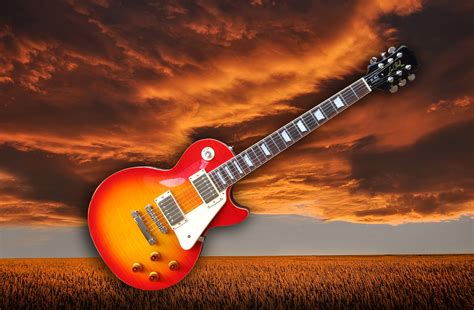 Les Paul Electric guitar Full HD Fond d écran and Arrière Plan