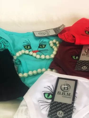 Kit Tangas Lingerie Gata Renta Sex Shop Microfibra Luxo Parcelamento Sem Juros