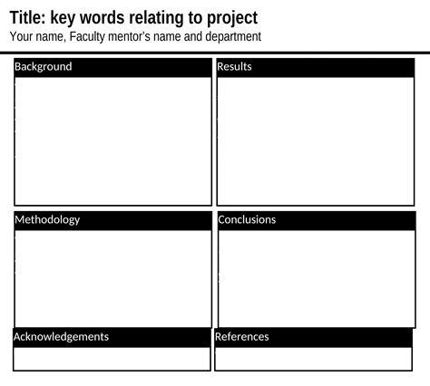 Free Printable Research Poster Templates [Word, PDF] Portrait 48x36