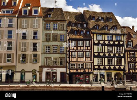 Old Historic Half Timbered Houses In Strasbourg Hi Res Stock