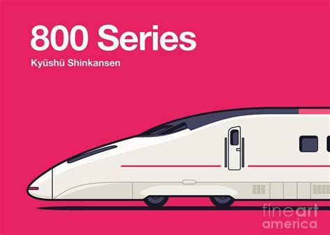 800 Series Shinkansen Bullet Train Side Greeting Card by Organic Synthesis