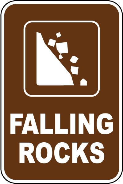 Falling Rocks Sign Order Now W Fast Shipping