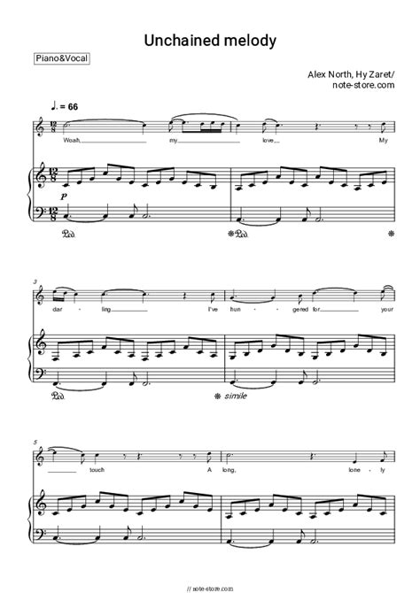 Unchained Melody Piano Sheet Music And Voice Elvis Presley In Note