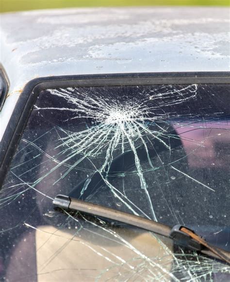 Broken Windshield on a Car. Stock Image - Image of shattered, vehicle ...