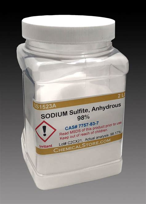 Sodium Sulfite, Anhydrous, 98% – Z Chemicals