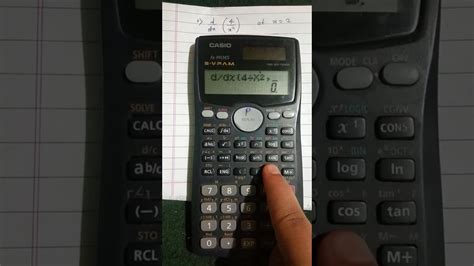 How To Solve Differentiation Using Calculator Casio Fx 991ms