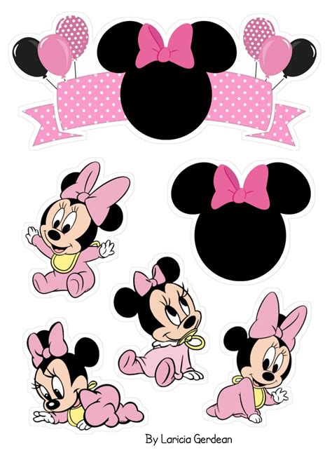 Minnie Bebé Toppers para Tartas Tortas Pasteles Bizcochos o Cakes