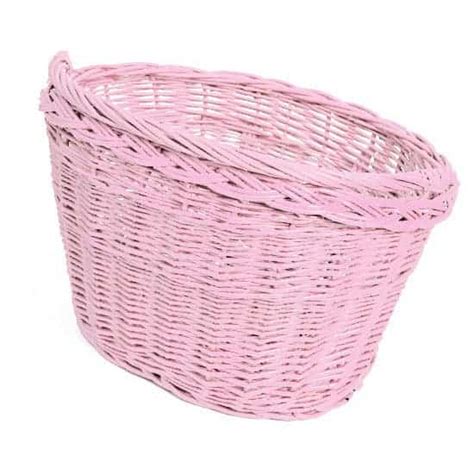 Light Pink wicker Bicycle Basket - Custom Bike Accessories | Vivelo