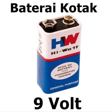 Jual Baterai Kotak 9V 9 V Volt HW Hi Watt Batu Batre Bukan ABC Alkaline