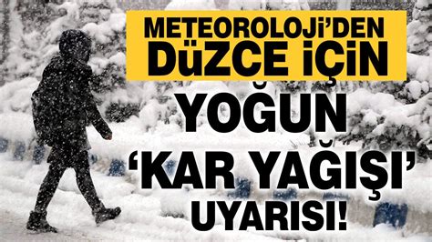 Meteoroloji den Düzce için yoğun kar yağışı uyarısı Düzce Parantez