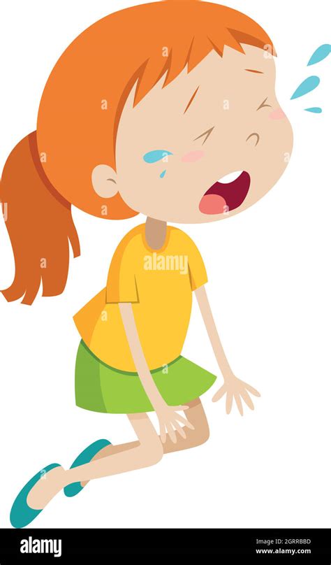 Petite Fille Pleurer Banque D Images Vectorielles Alamy