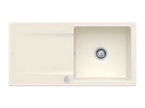 Evier Villeroy Et Boch Siluet Cr Me Ceramicplus Avec Vidage Automatique