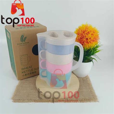 Top Set Pcs Teko Lebaran Gelas Cangkir Plastik Ceret Air Water