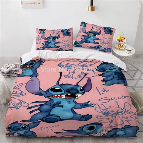 3D Printted Cartoon Musik Lilo Stich Bettbezug Schlafzimmer Decor für