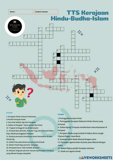 Tts Kerajaan Hindu Budha Islam Di Indonesia Worksheet Artofit