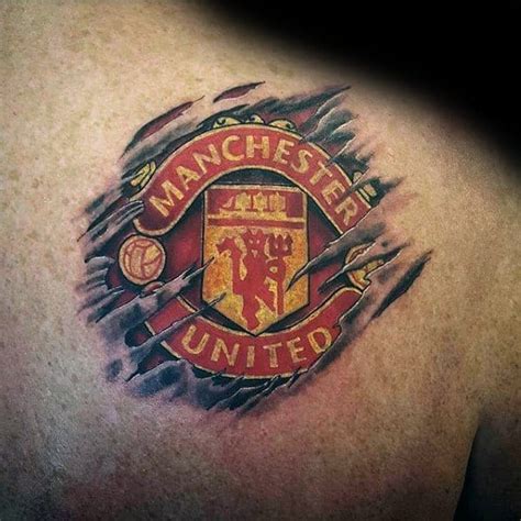 40 Manchester United Tattoo Designs For Men Soccer Ideas