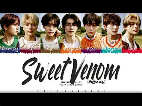 ENHYPEN 엔하이픈 Sweet Venom English Ver Lyrics Color Coded Eng