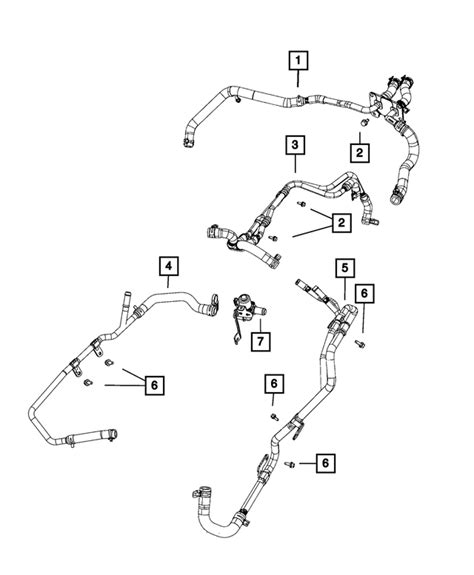 68251578AB Heater Supply And Return Hose And Tube 2016 2025 Dodge