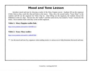 Mood And Tone Lesson Teaching Resources Tpt