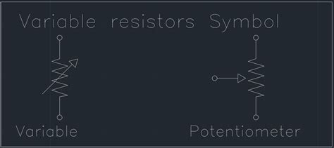 Variable Resistors Symbol Cad Block And Typical Drawing