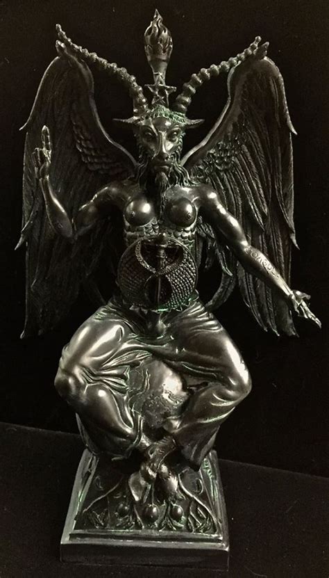 Baphomet Statue Black/Green | Celtic Jackalope