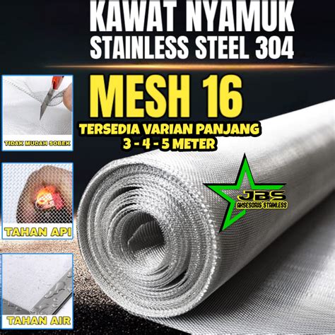 Jual Kasa Kawat Nyamuk Stainless 304 Mesh 16x0 28mm Shopee Indonesia