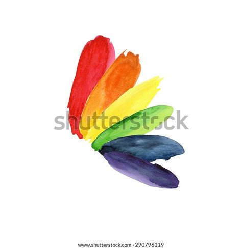Watercolor Rainbow Colors Gay Lesbian Lgbt Stock Vector Royalty Free Shutterstock